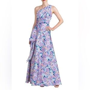 Shoshanna Evelyn Asymmetric Floral Maxi Dress Size 6